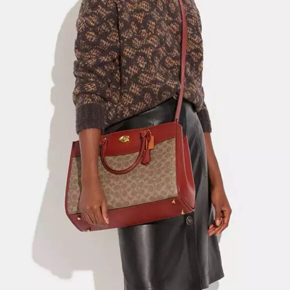 Coach Authentic CC Signature Brooke New Carryall Handbag - Picture 16 of 16